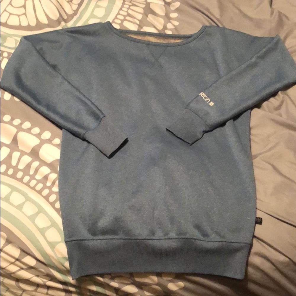 Burton crew sweater with soft fleece lining